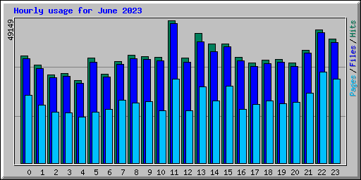 Hourly usage for June 2023