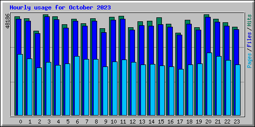 Hourly usage for October 2023