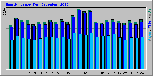 Hourly usage for December 2023