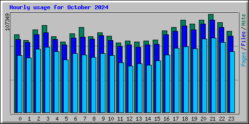 Hourly usage for October 2024