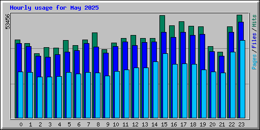Hourly usage for May 2025